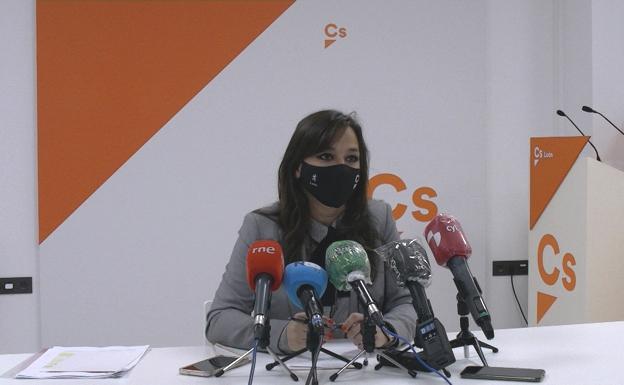 Gemma Villarroel durante la rueda de prensa.