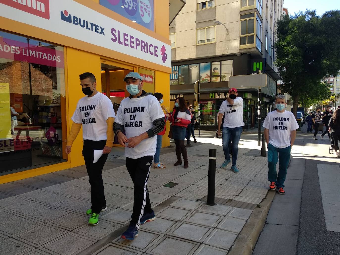 Marcha revindicativa de los trabajadores de Roldán.