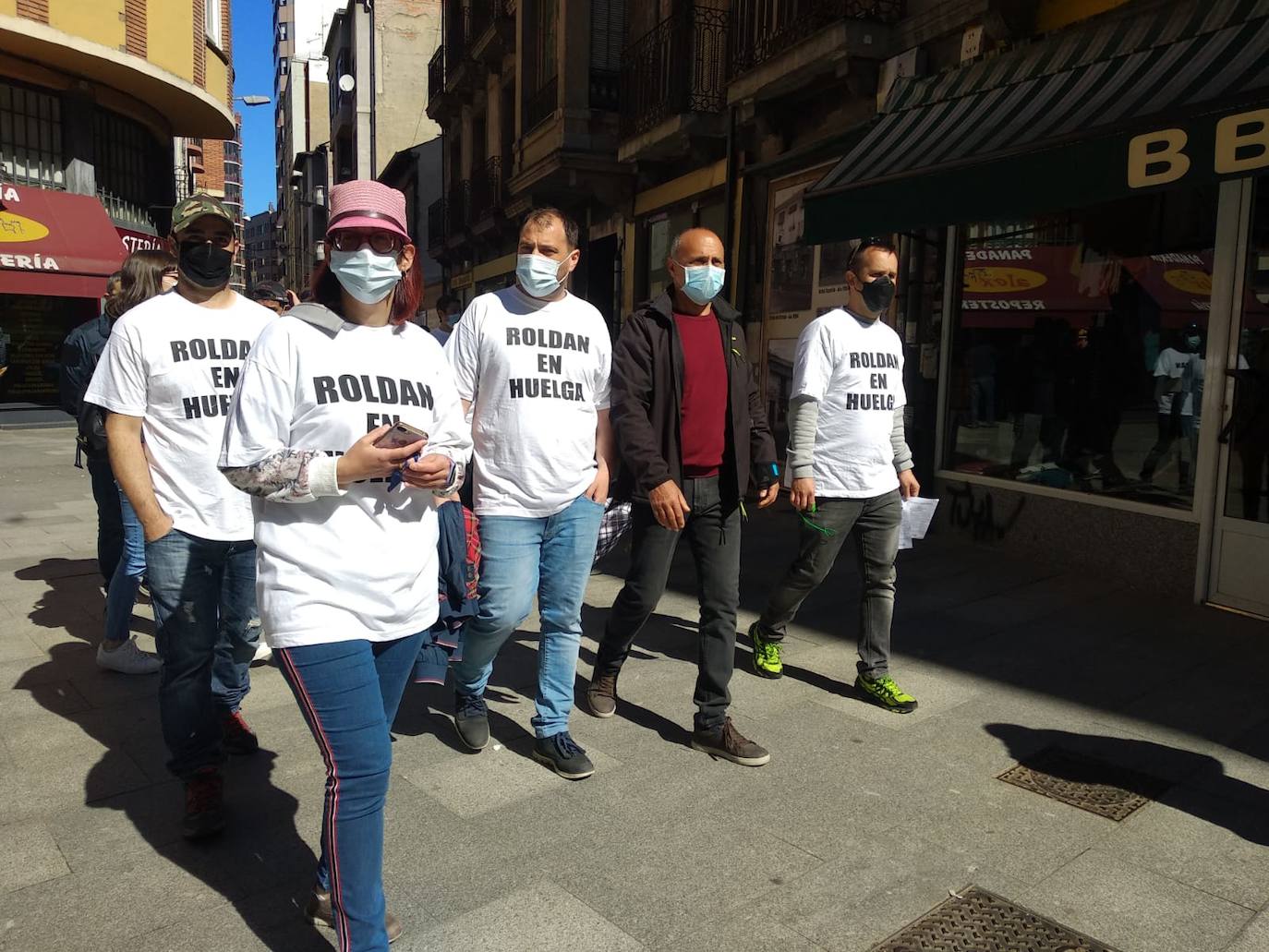 Marcha revindicativa de los trabajadores de Roldán.