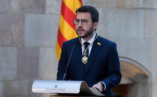 Pere Aragonès toma posesión como presidente de la Generalitat.