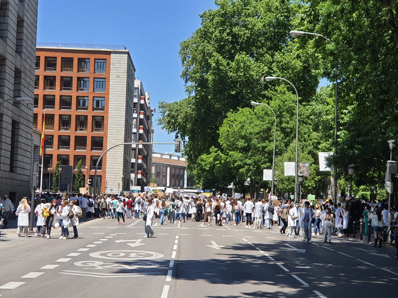 Los mariachis fueron parte de la reclamación de los opositores sanitarios de varias especialidades. 