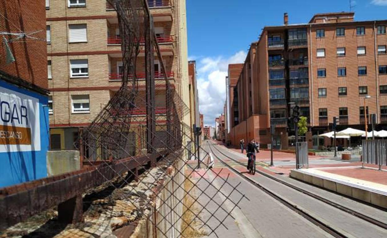 Vías del tren a su paso por León capital.