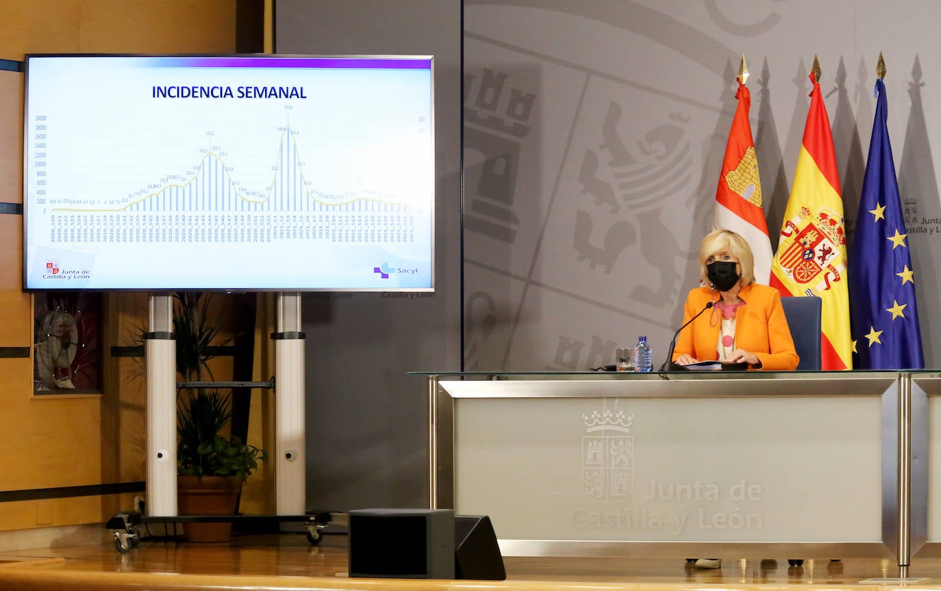 La consejero de Sanidad informa sobre la actualidad epidemiológica en Castilla y León.