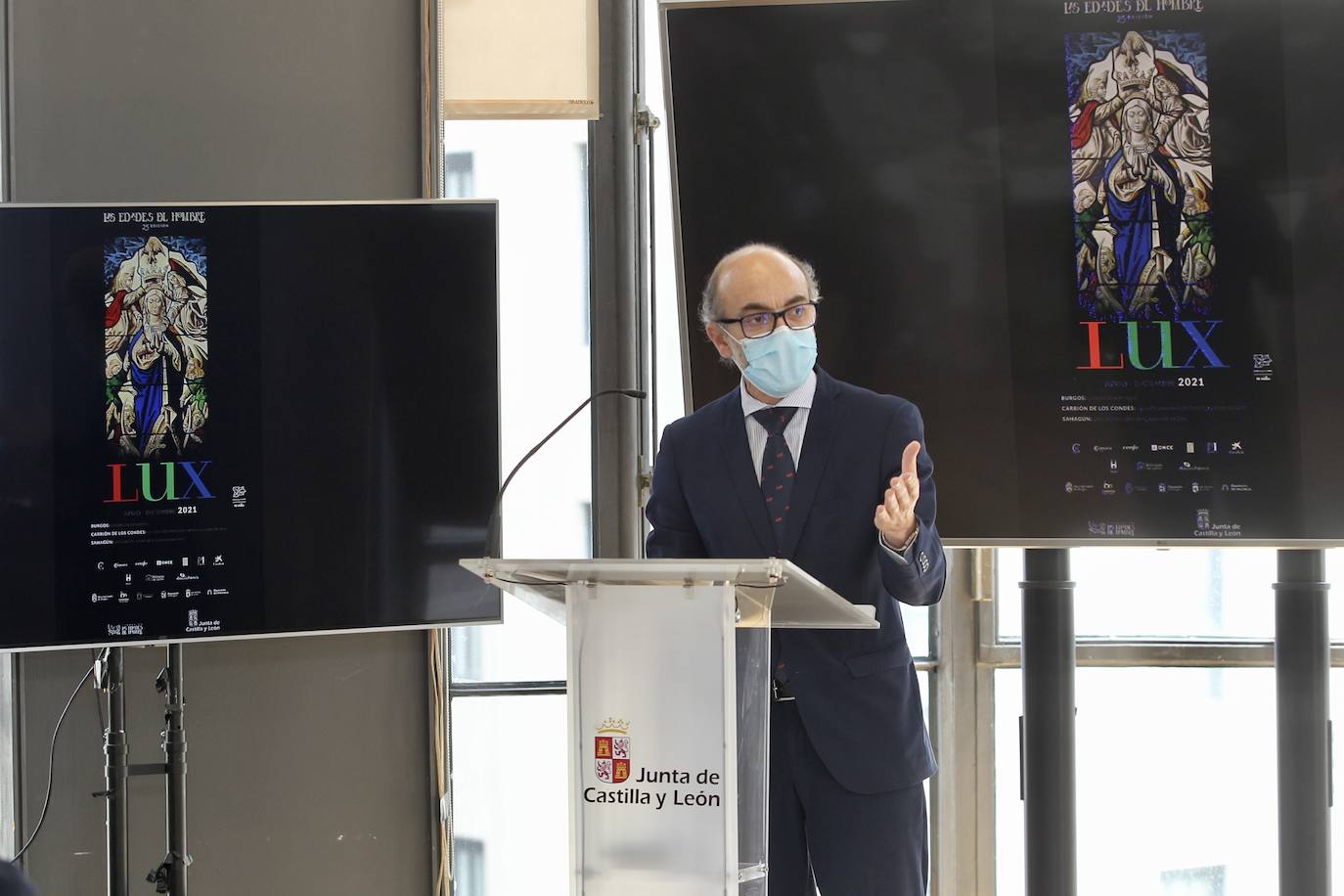 El consejero de Cultura y Turismo, Javier Ortega, participa en la presentación de la XXV edición de las Edades del Hombre 2021 'Lux'.