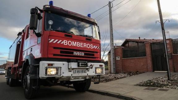 Imagen de un camión de bomberos de León.