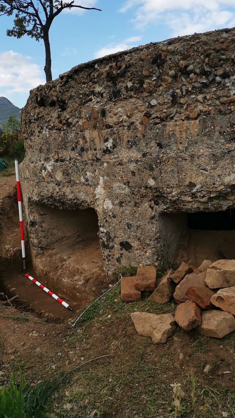 Nido de ametralladoras de la Guerra Civil localizado en Cueto Salón. 