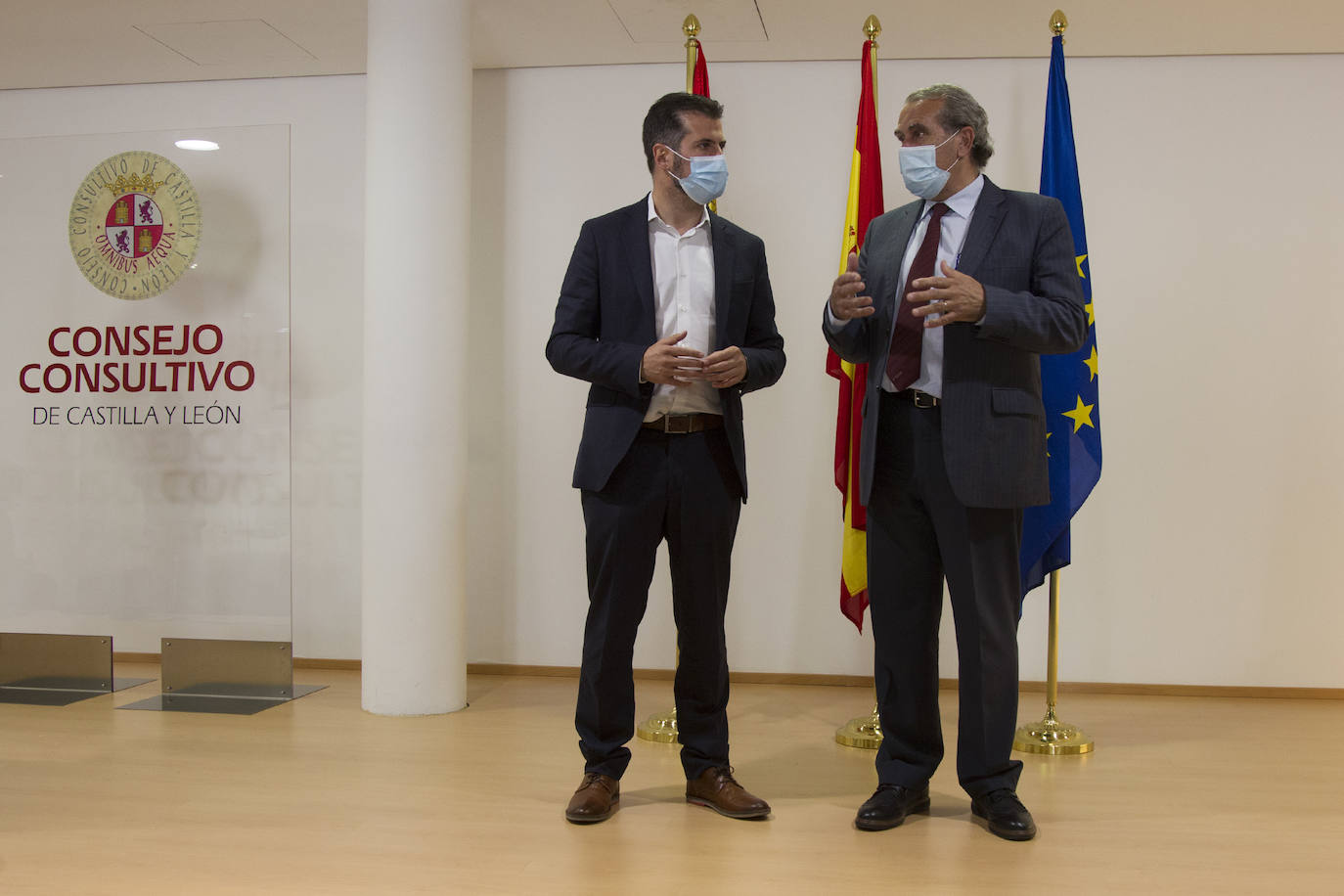 Reunión del presidente del Consejo Consultivo y el portavoz del Grupo Parlamentario Socialista.