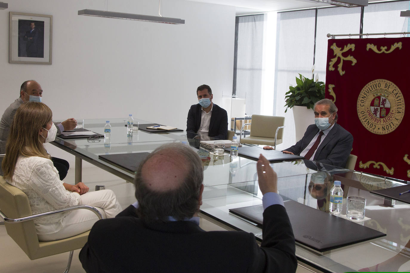 Reunión del presidente del Consejo Consultivo y el portavoz del Grupo Parlamentario Socialista.