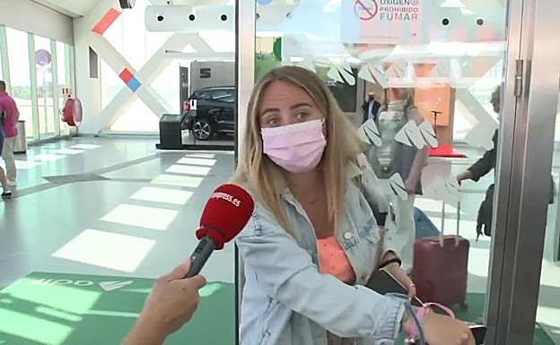 Rocío Flores llega a Madrid.