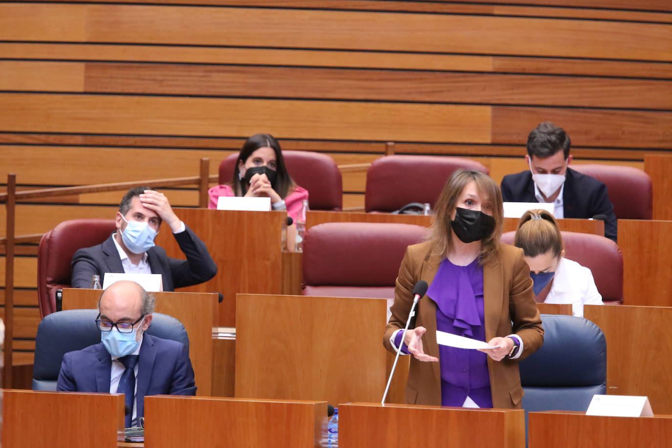 El presidente de la Junta, Alfonso Fernández Mañueco, junto al vicepresidente Francisco Igea en el pleno de las Cortes de Castilla y León