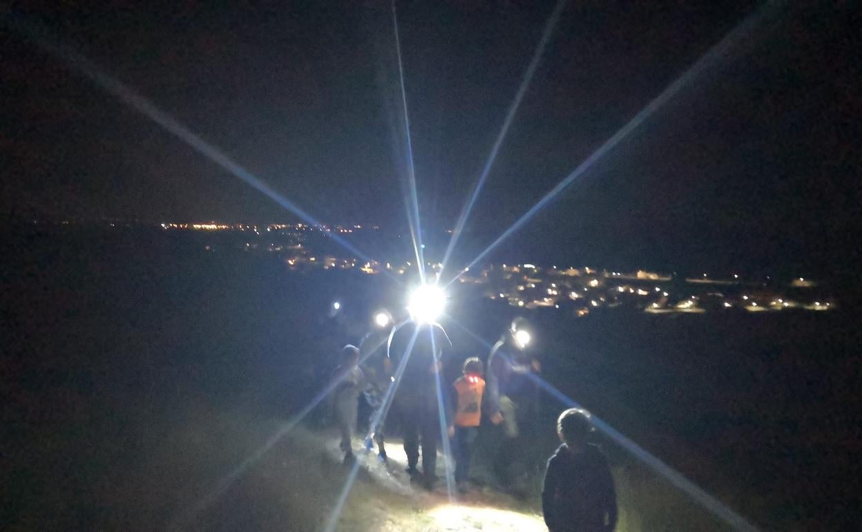 Un instante de la ruta nocturna.
