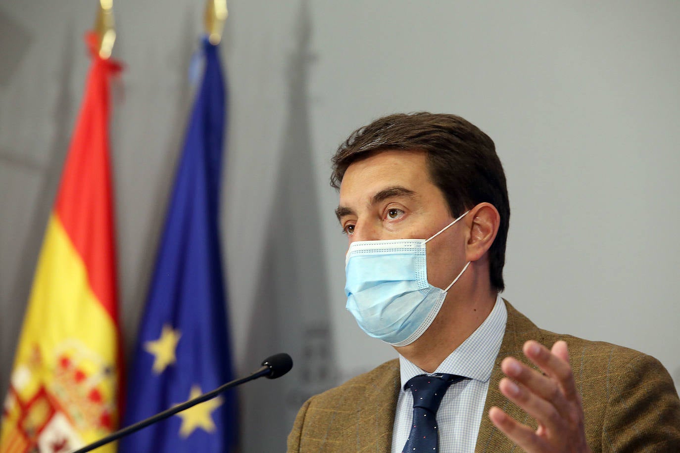 El vicepresidente, portavoz y consejero de Transparencia, Ordenación del Territorio y Acción Exterior, Francisco Igea, comparece en rueda de prensa posterior al Consejo de Gobierno