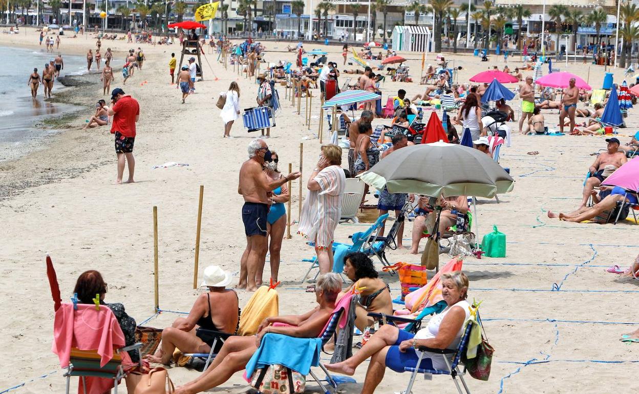 Playa de Benidorm, este mes de junio. 