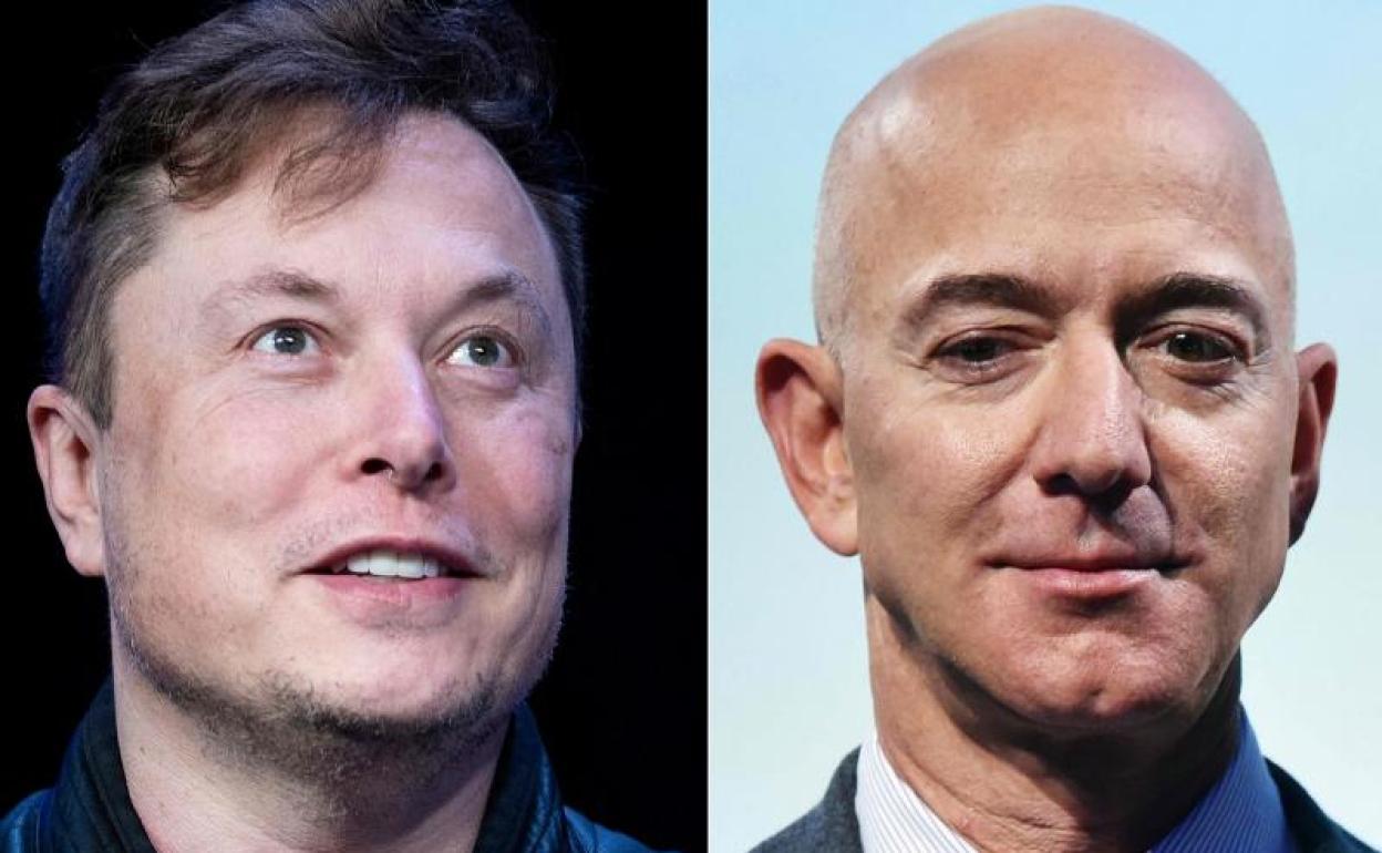 Elon Musk y Jeff Bezos 