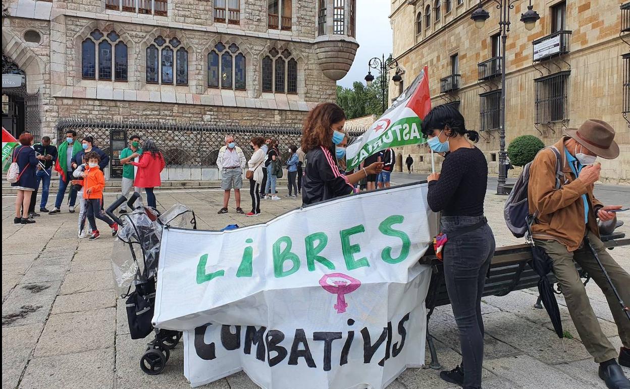 Manifestación en favor del pueblo saharaui.