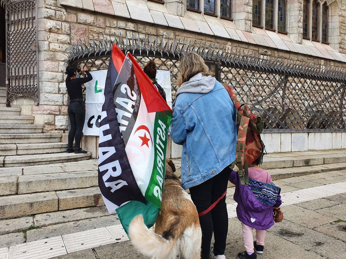 Manifestación en favor del pueblo saharaui.