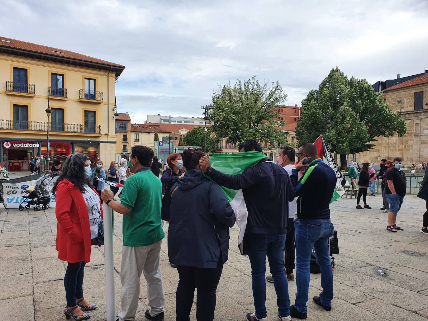 Manifestación en favor del pueblo saharaui.