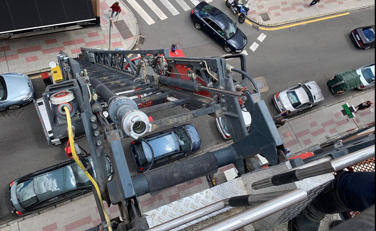 Imagen captada desde la parte superior de la escalera.