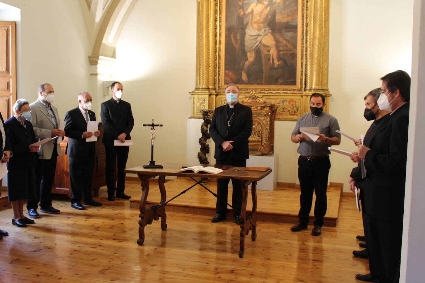 Cuatro delegados episcopales y un nuevo vicario general toman el relevo en el Consejo episcopal en un acto simbólico y cargado de recuerdo e ilusión en el Salón del Trono del Obispado de León