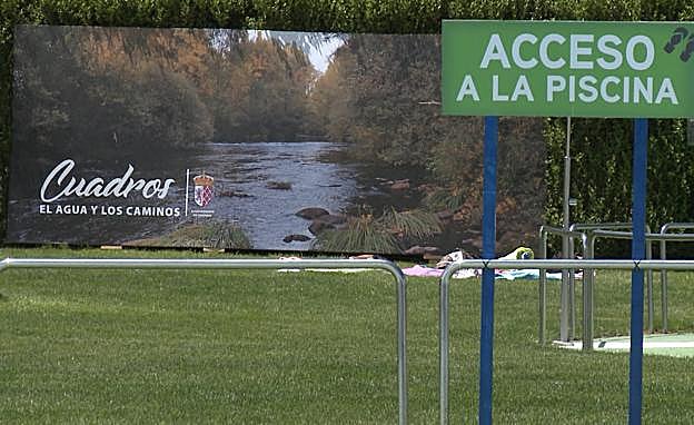 Acceso a la piscina. 