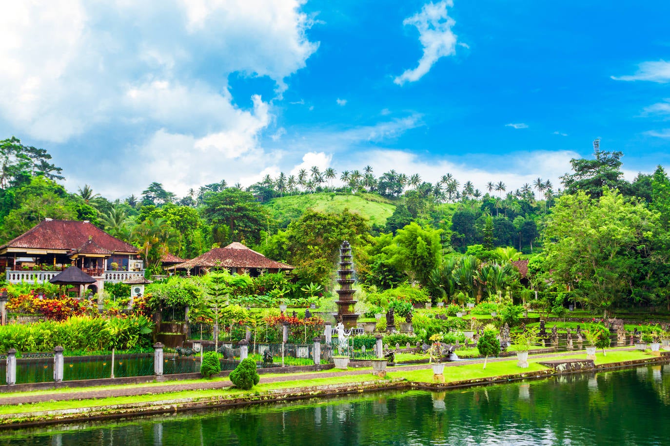 Parque Tirta Gangga Royal Water, en Bali. 