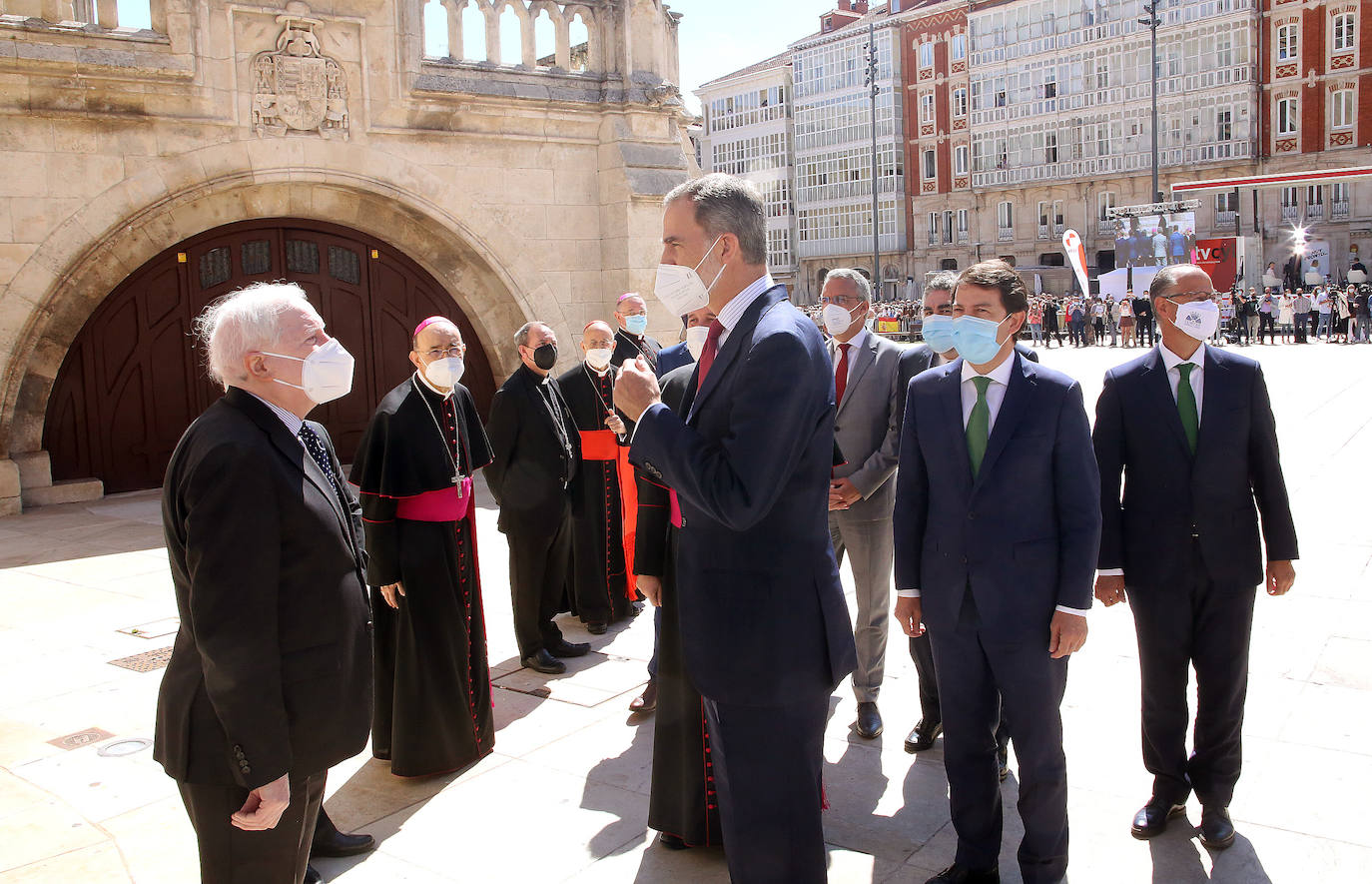 El rey de España en Burgos. 