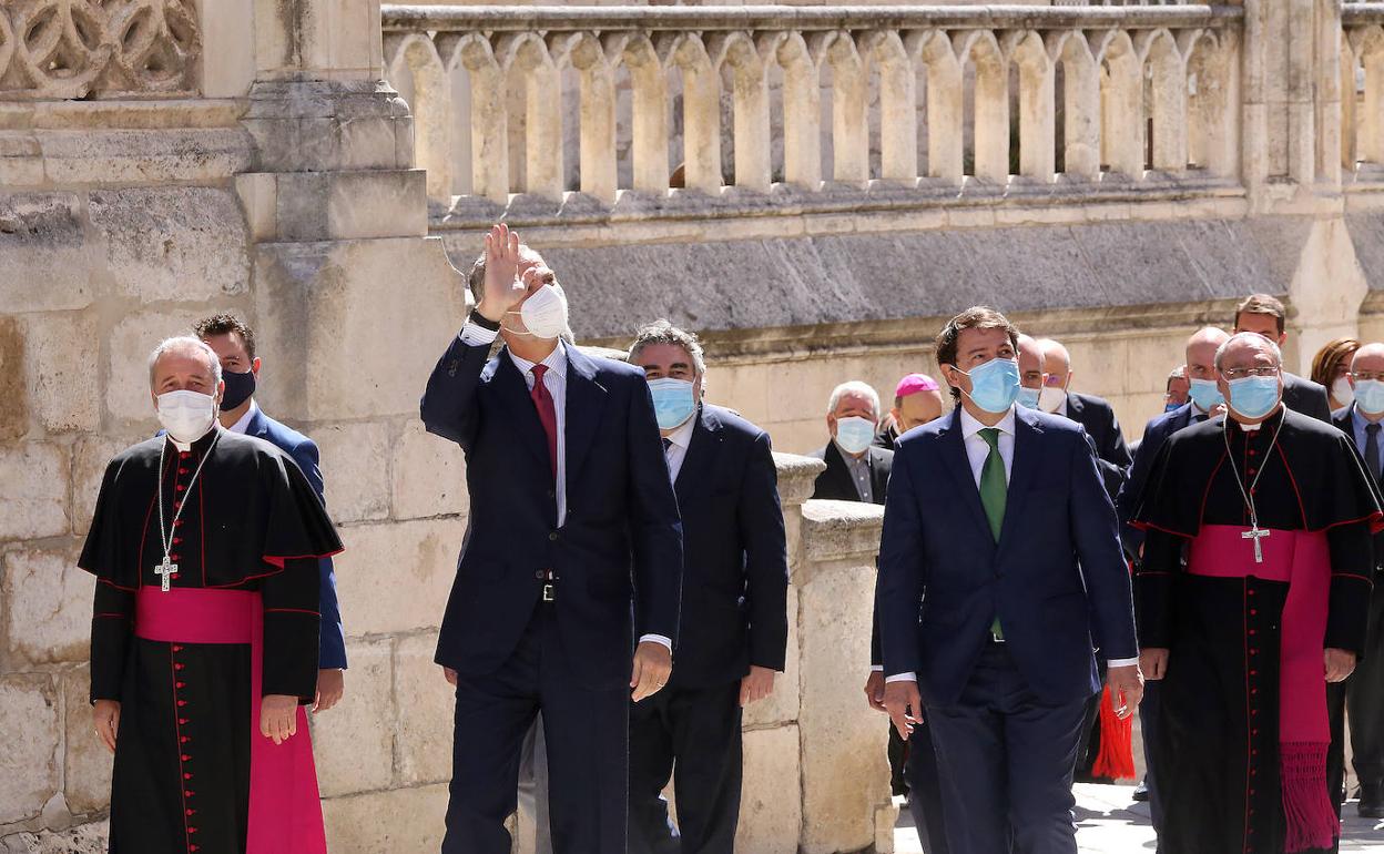 El rey Felipe VI en su visita a Burgos por la inauguración de Las Edades del Hombre.