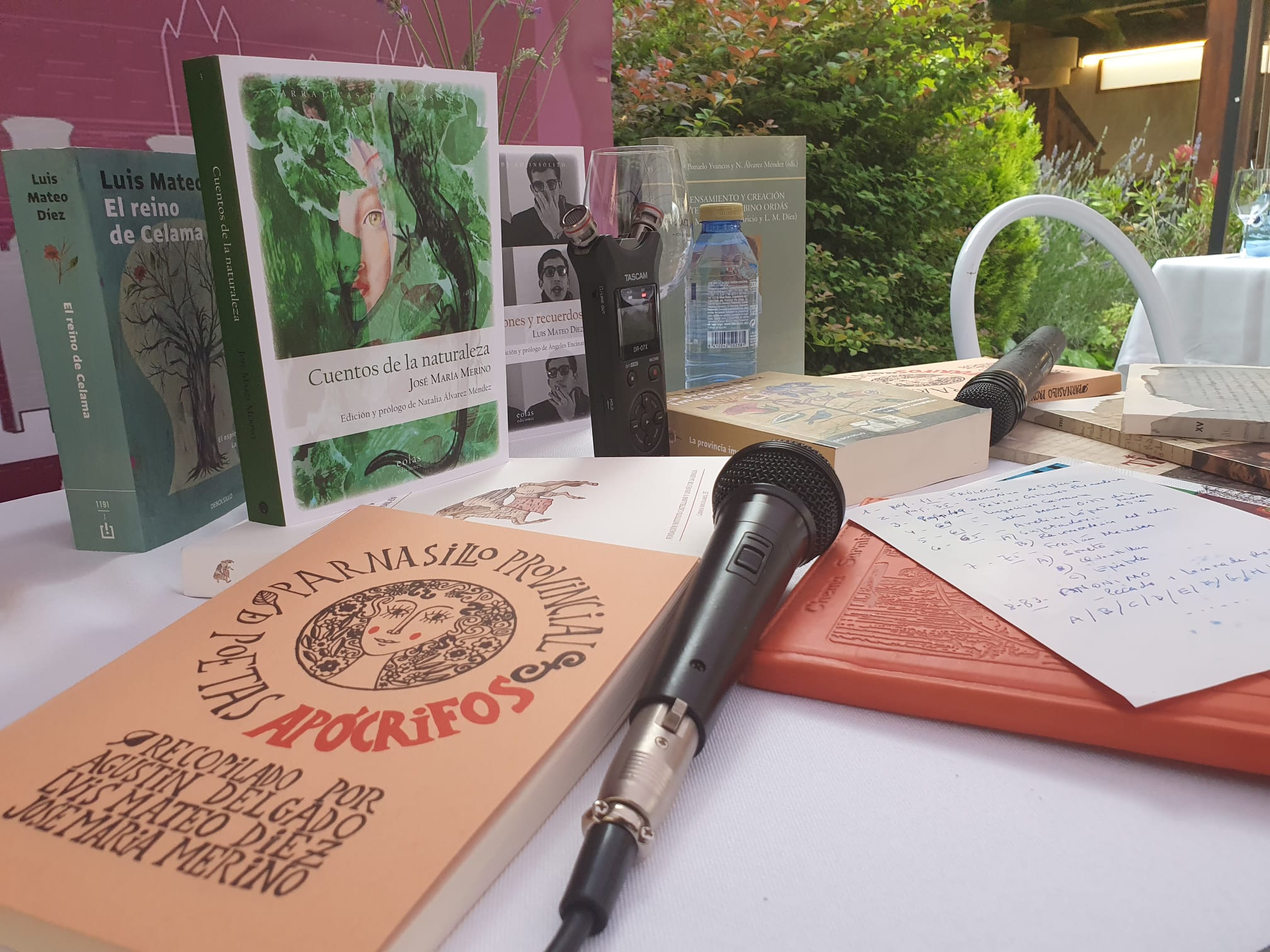 Los escritores Luis Mateo Díez y José María Merino