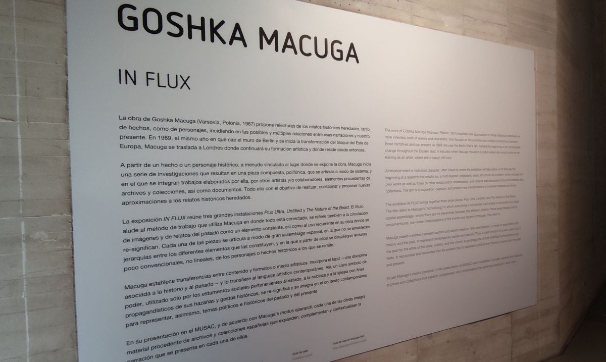 El Musac presenta con 'In Flux' la primera exposición de la artista polaca Goshka Macuga en España.