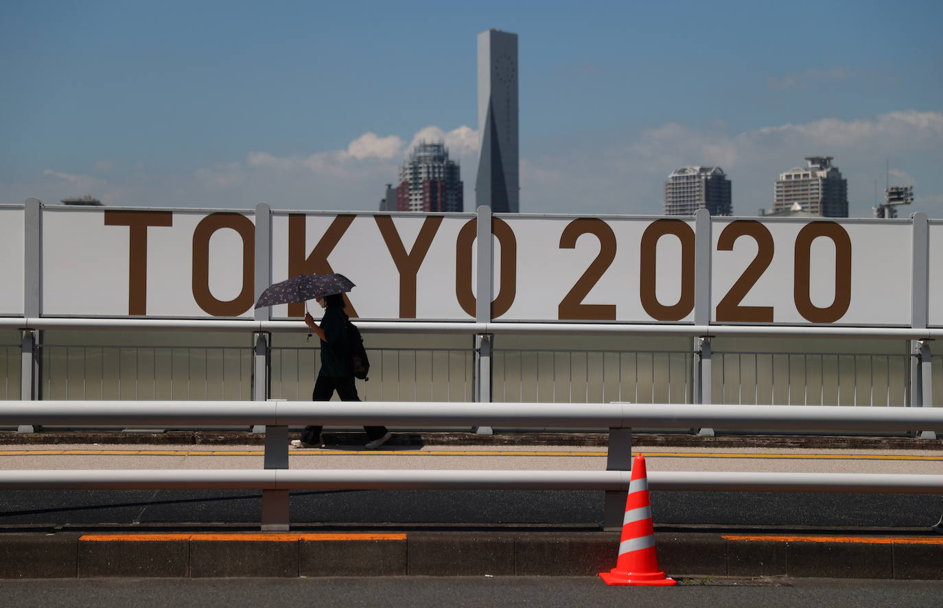 La ciudad está engalanado con carteles de la cita olímpica que comenzará en tres días.