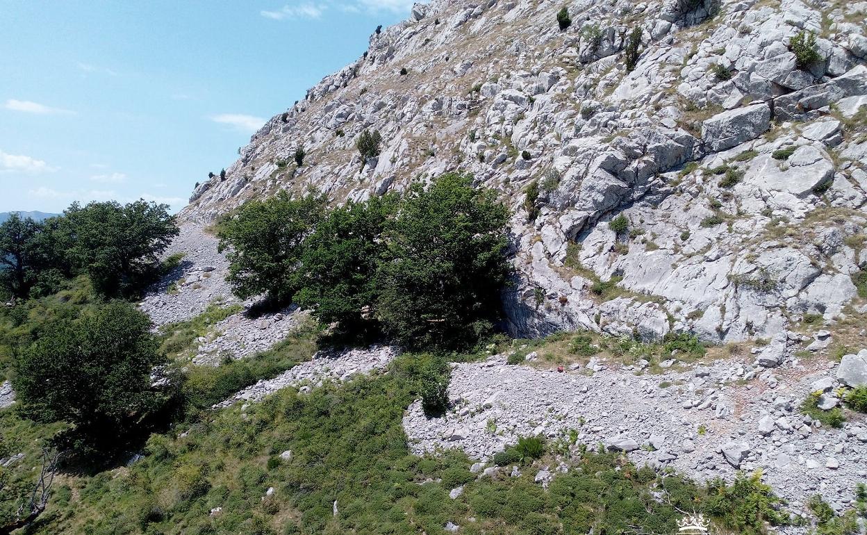 Imagen de la zona donde fue rescatado el joven.