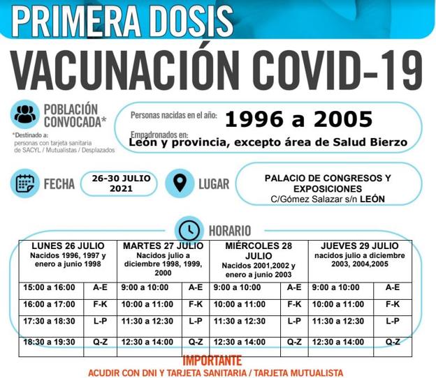 Cartel que anuncia las vacunas. 