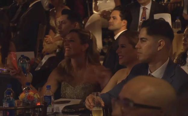 Amaya, entre el público, disfrutando de la gala. 