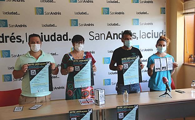 Presentación del SETIC en su edición del 2021 En la imagen, Alejandro Gallego, Camino Cabañas, Manuel García e Isabel García..