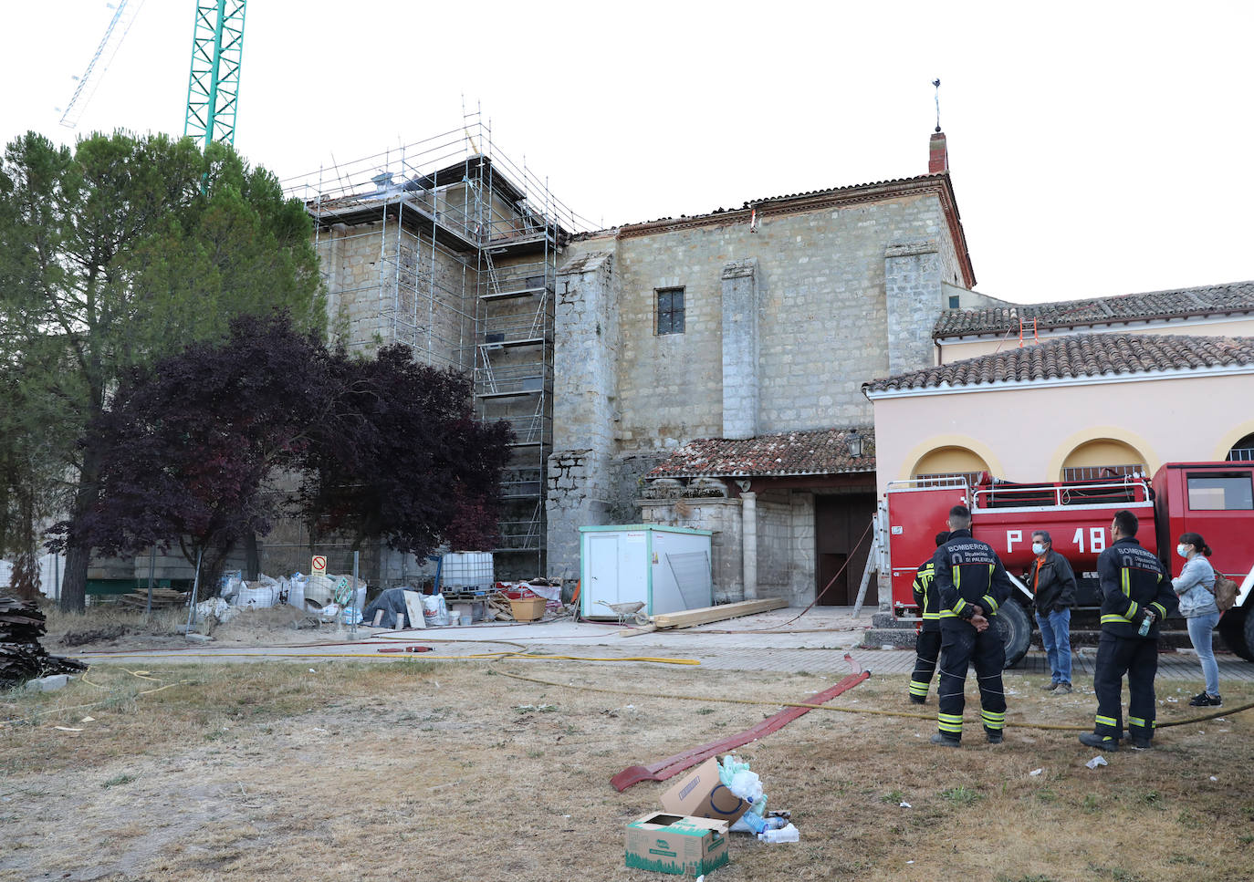 Incendio en el monasterio de la Virgen de Alconada en Ampudia. 