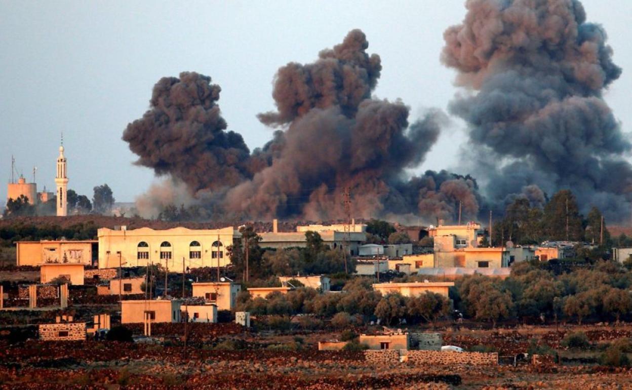 Cuatro niños de una misma familia, muertos en un bombardeo en Siria