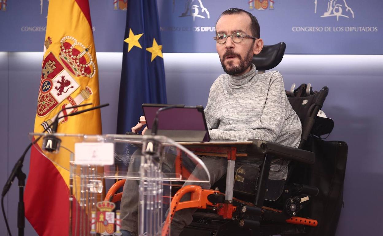 El portavoz de Podemos en el Congreso, Pablo Echenique.