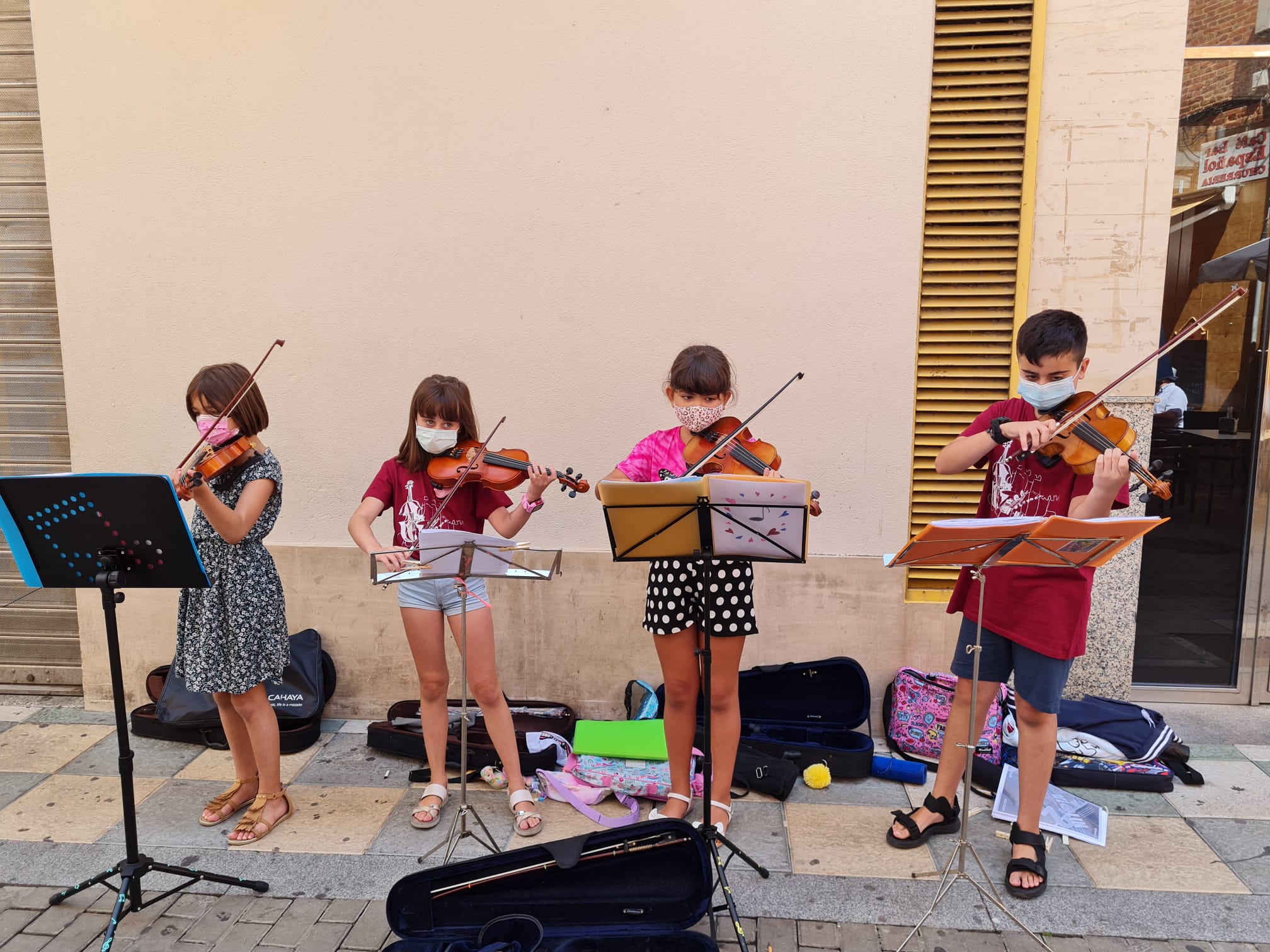 Imagen de varios alumnos del Curso de Técnica e Interpretación Musical de Valencia de Don Juan.