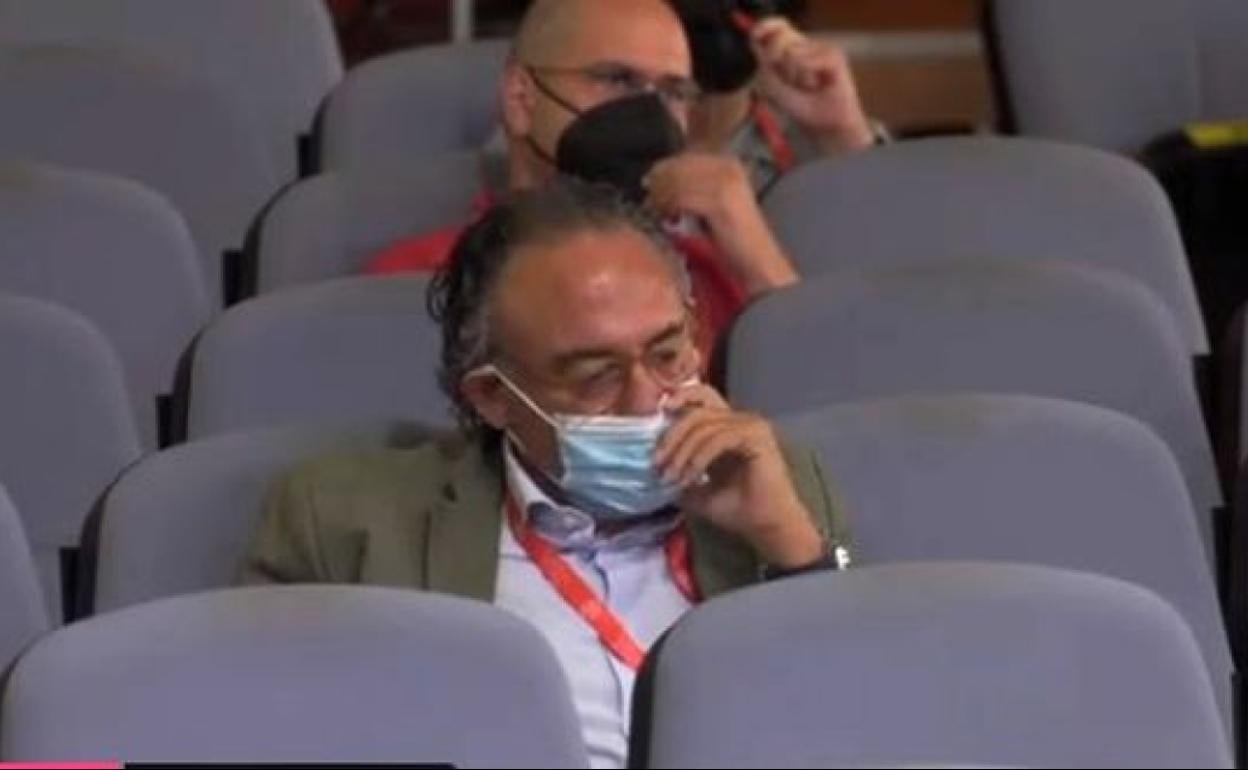 Felipe Llamazares en la reunión celebrada en la sede de la RFEF.