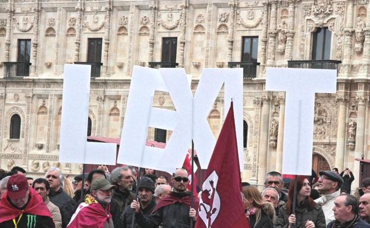 Imagen de la manifestación por el futuro de León. 