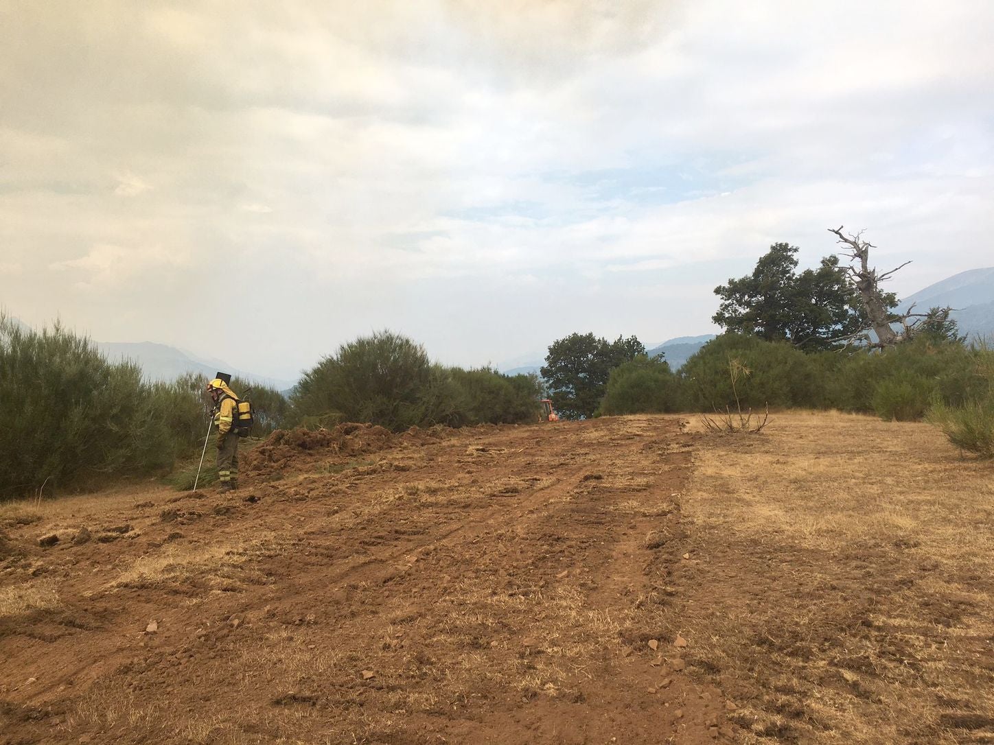 Medios aéreos y terrestres trabajan en las labores de extinción del incendio, cuyo origen se investiga, declarado en la madrugada de este lunes en el denominado Valle Estremero, e ntre los municipios leoneses de Riaño y Boca de Huérgano.