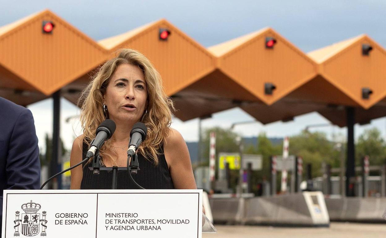La ministra de Transportes, Raquel Sánchez. 