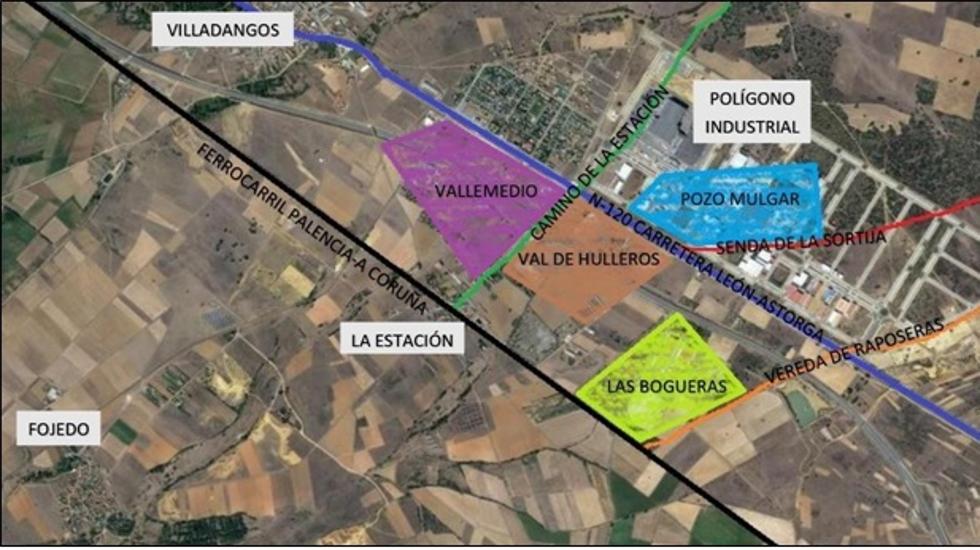 Imagen del mapa delimitado por el cronista de Villadangos