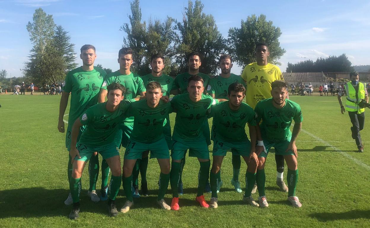 Once inicial del equipo leonés en Palencia.