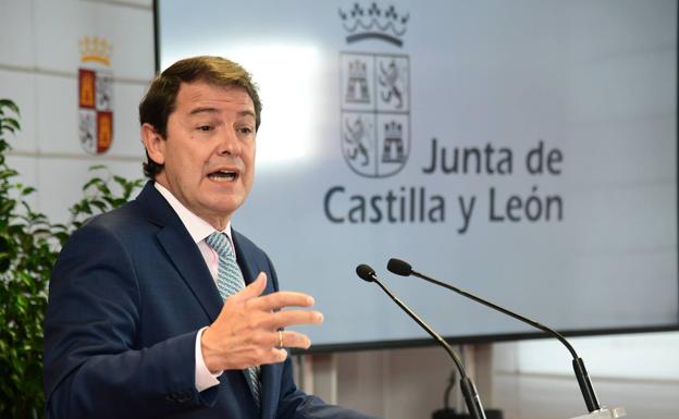 Alfonso Fernández Mañueco durante su visita a Burgos.