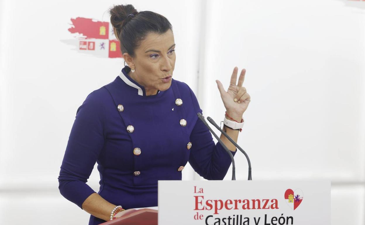 Ana Sánchez durante la rueda de prensa este miércoles.