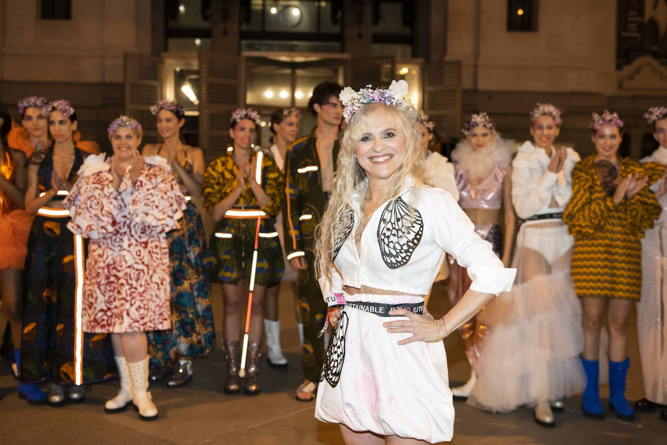 La leonesa María Lafuente presenta su nueva colección 'Meraki' en la Mercedes-Benz Madrid Fashion Week.