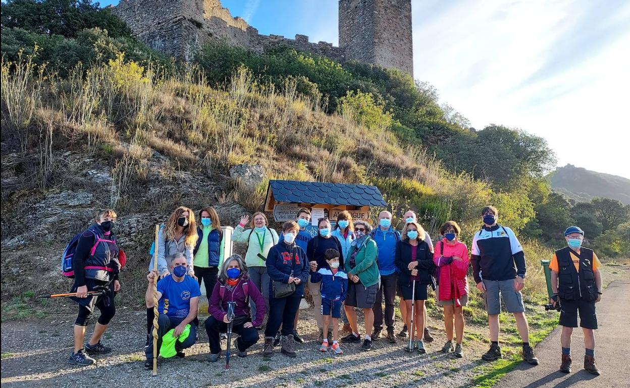 Participantes en la primera marcha promocional del Camino de Invierno.