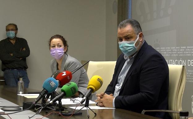 Eduardo Morán y Carolia López durante la rueda de prensa,