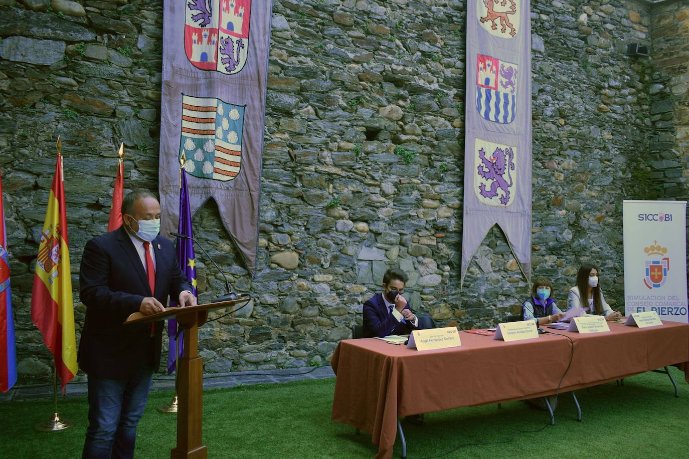 Inauguración del evento de Simulación del Consejo Comarcal del Bierzo (Siccobi).